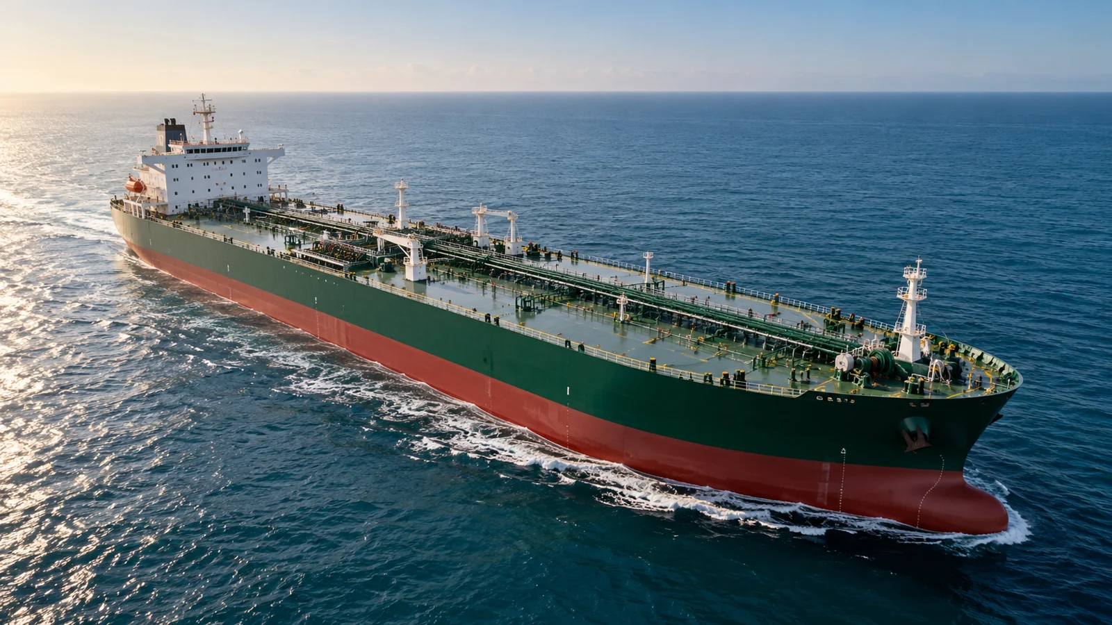 Illustrative oil tanker at sea